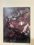 Pink & Black Paint Pour — Original Canvas Art
