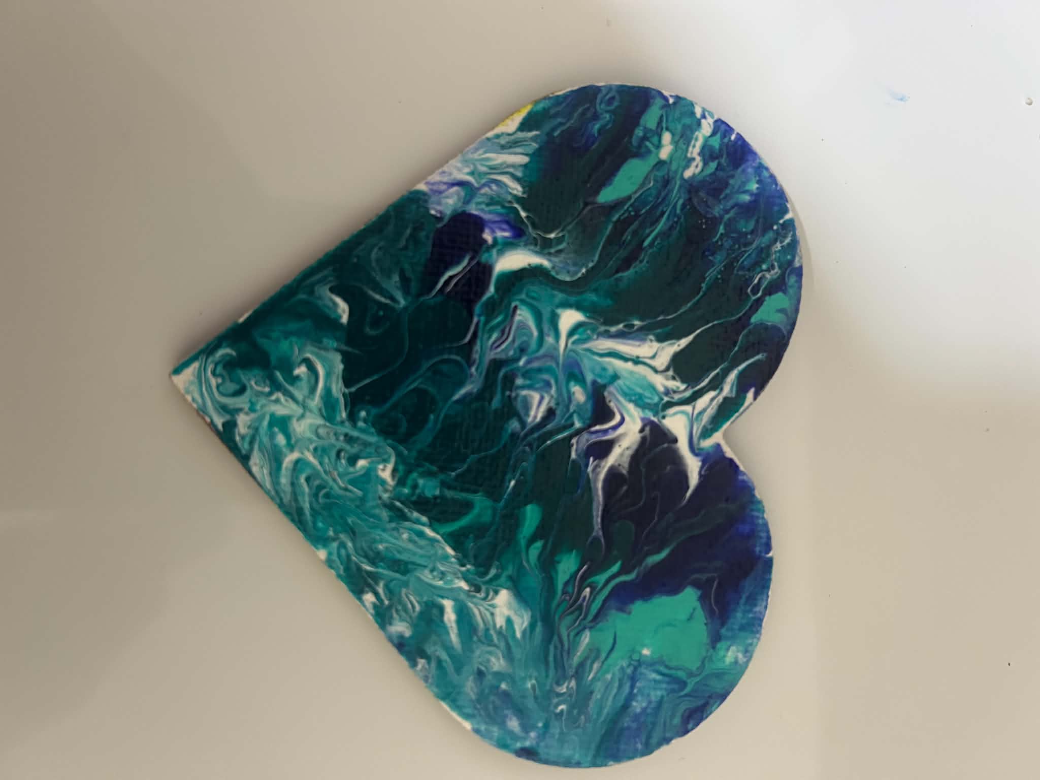 Paint Pour Fridge Magnet No. 6 — Handmade Original Art