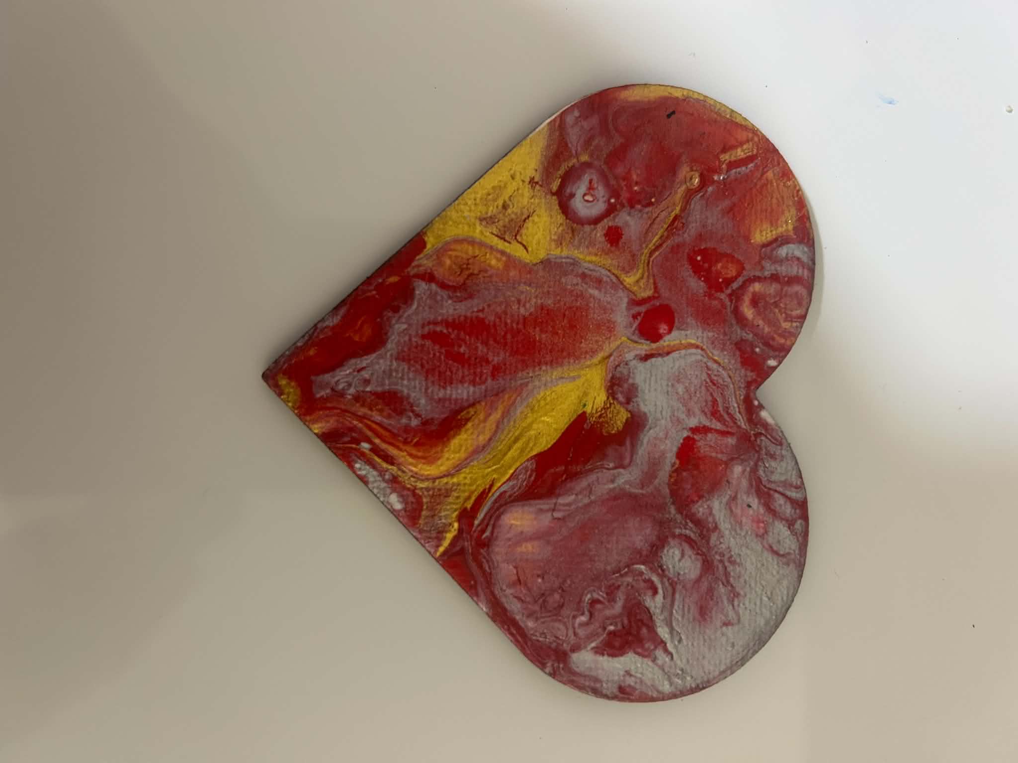Paint Pour Fridge Magnet No. 12 — Handmade Original Art
