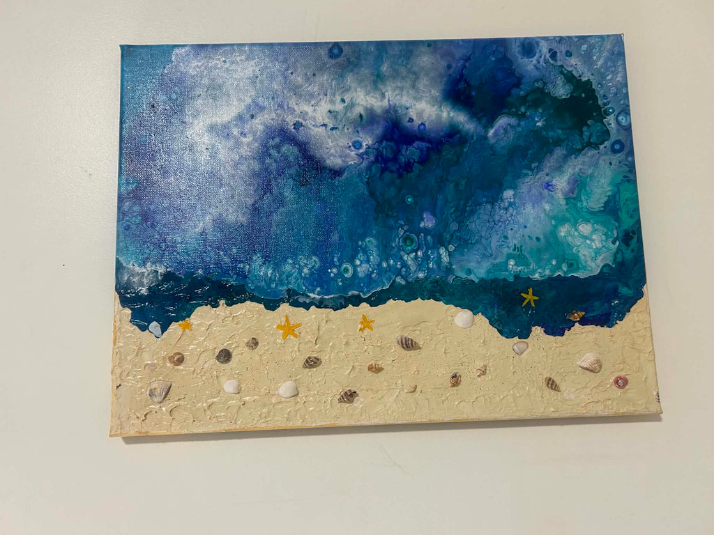 Beach Vibes — Original Textured Canvas Art