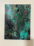 Shadow Reef – Original Paint Pour Art 22x30cm