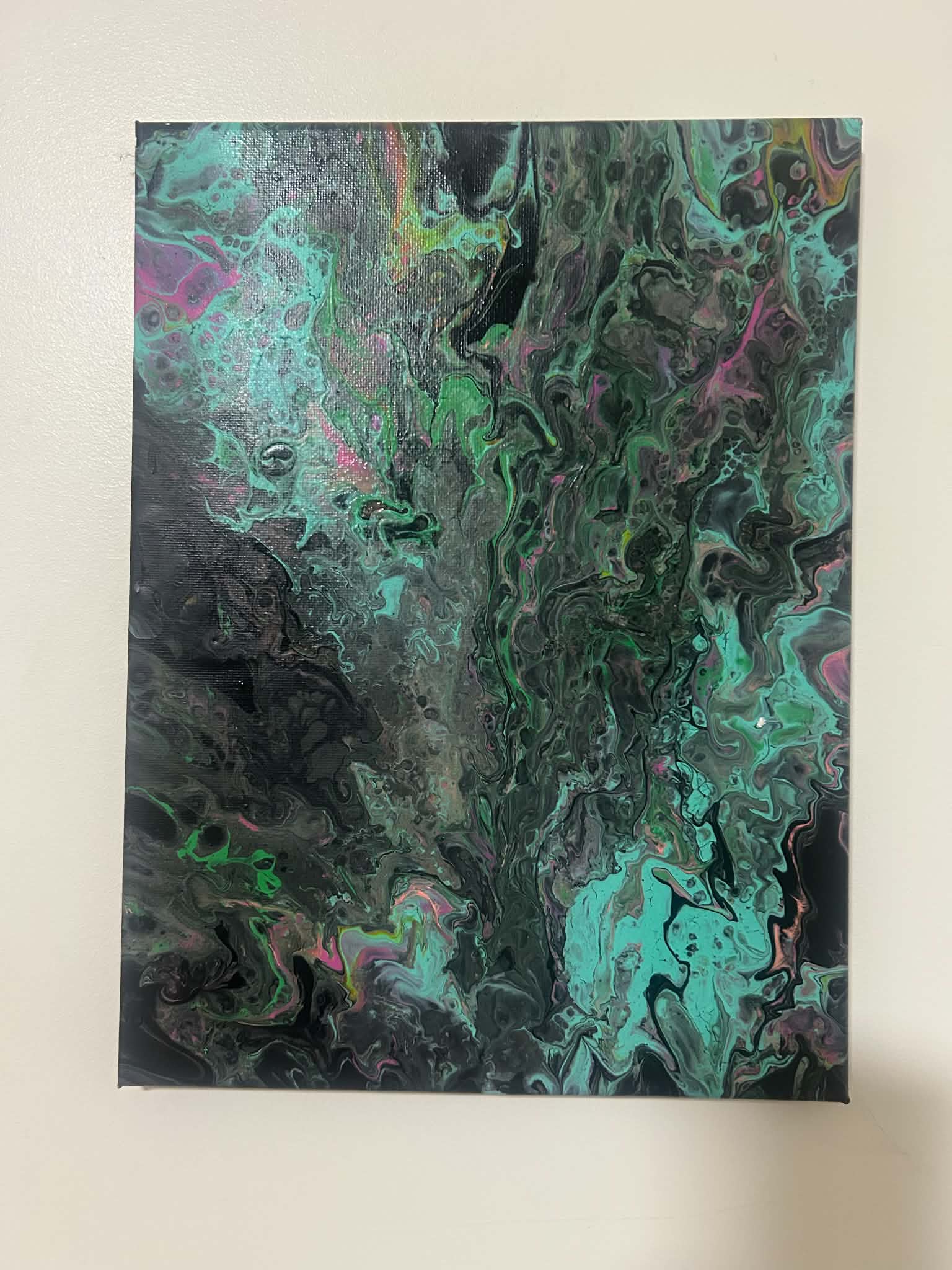 Shadow Reef – Original Paint Pour Art 22x30cm