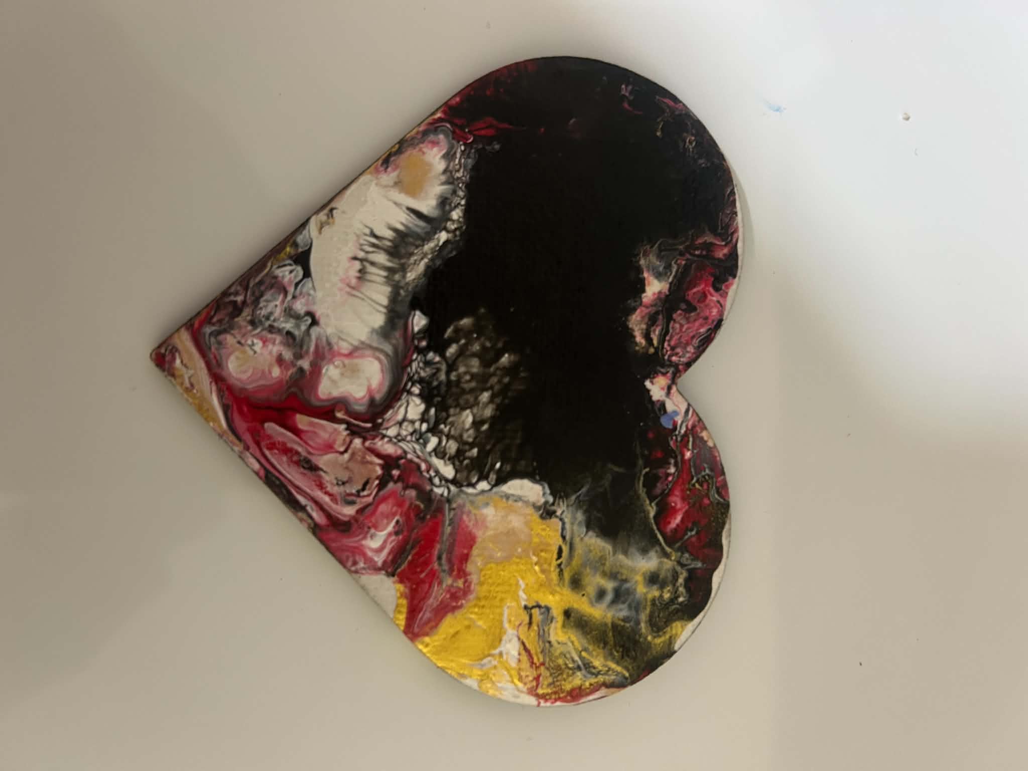 Paint Pour Fridge Magnet No. 9 — Handmade Original Art