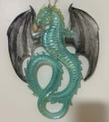 Resin Dragon Wall Hanging – Black, Green & Gold