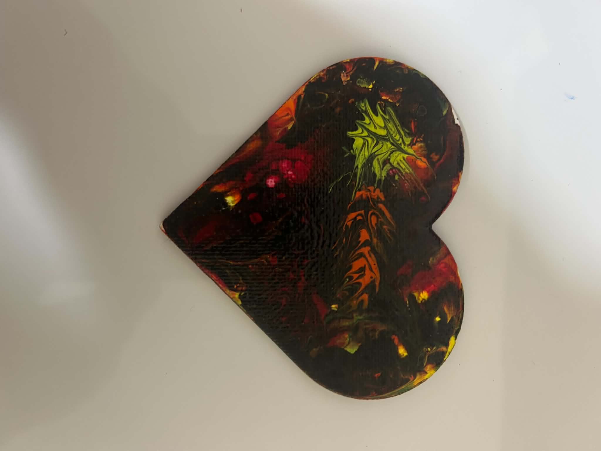 Paint Pour Fridge Magnet No. 14 — Handmade Original Art