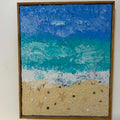  16in x 20in framed textured painting 