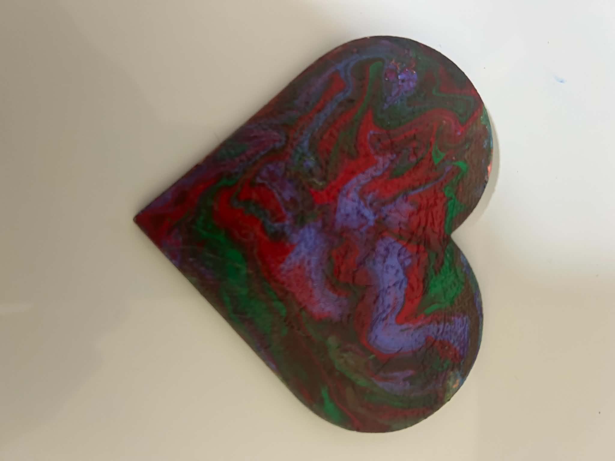 Paint Pour Fridge Magnet No. 10 — Handmade Original Art
