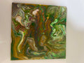 Paint Pour Fridge Magnet No. 15 — Handmade Original Art