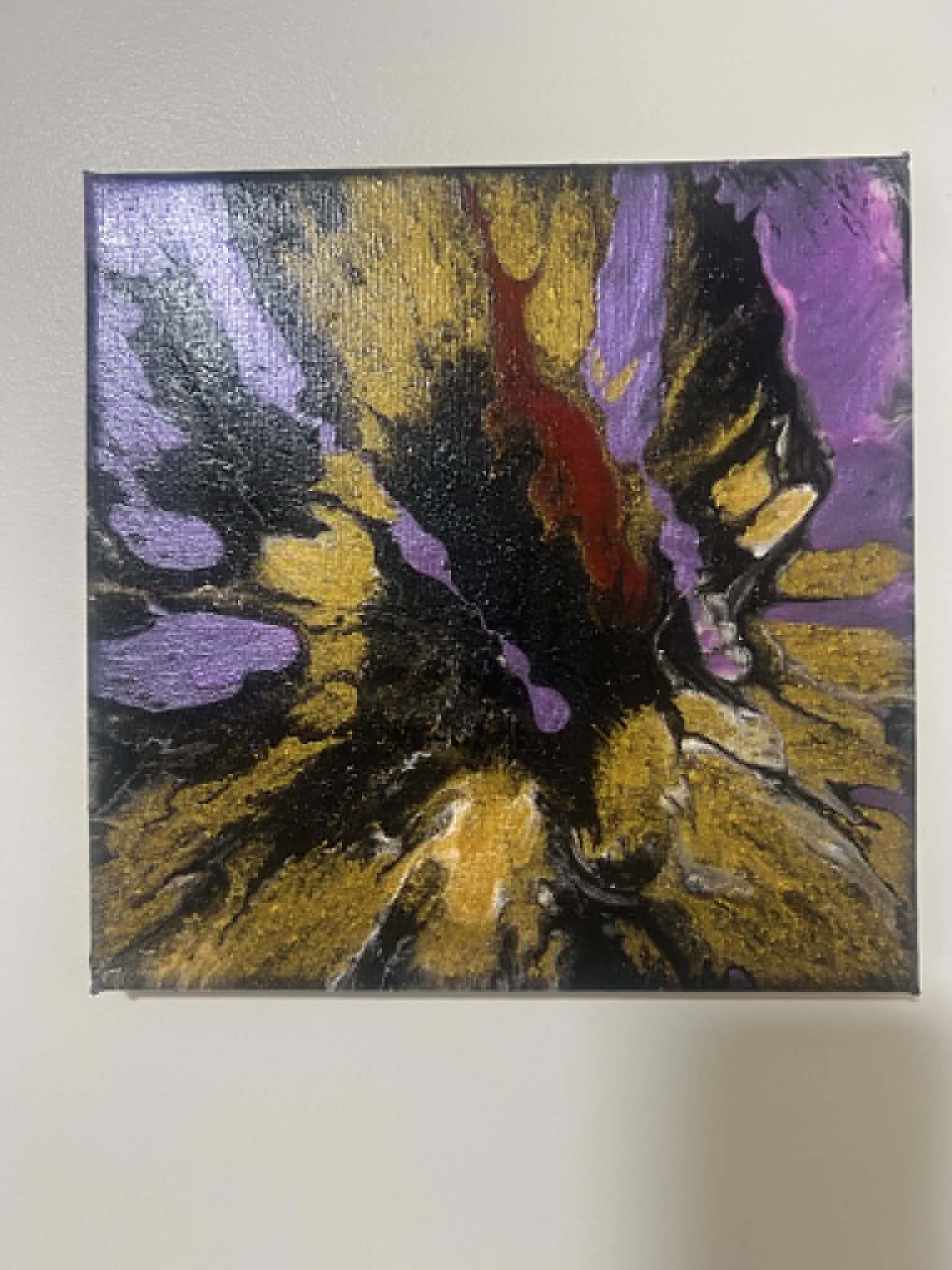 Royal Ember — Original Paint Pour Canvas Art