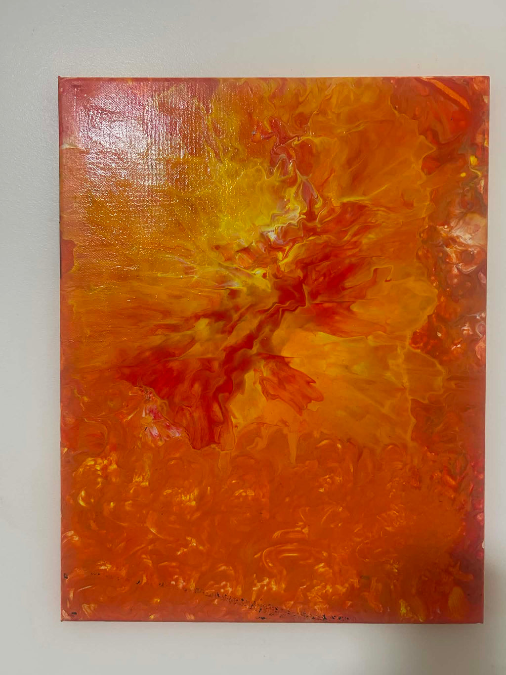 Sunset Vibes — Original Paint Pour Canvas Art