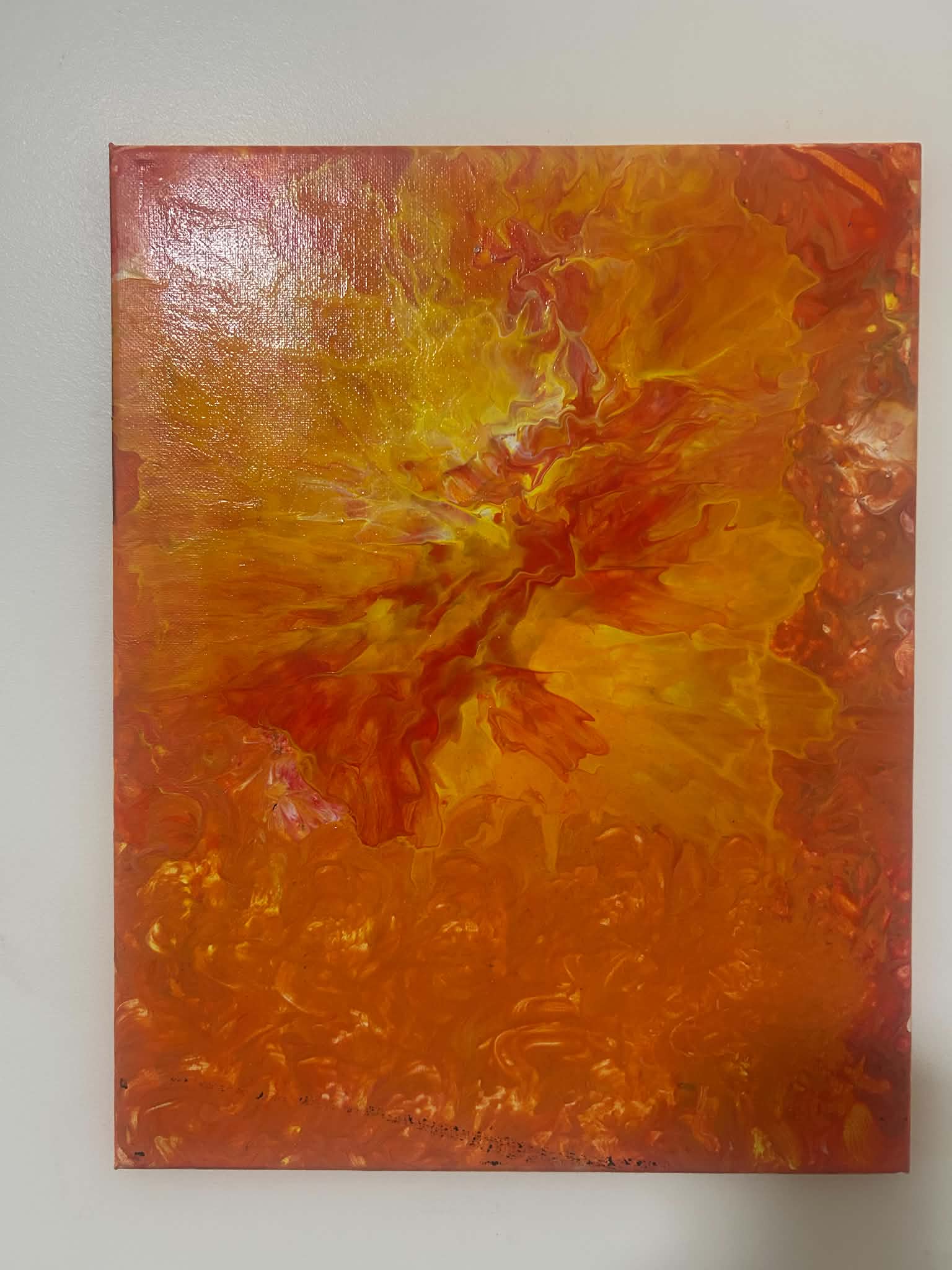 Sunset Vibes — Original Paint Pour Canvas Art